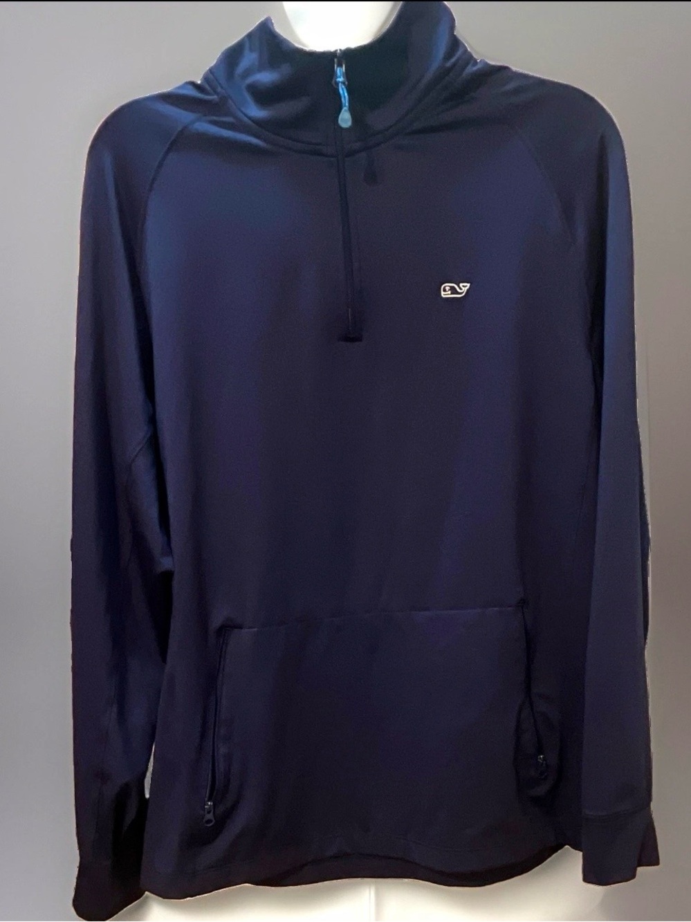Vineyard Vines Navy Half-Zip Performance Pullover Medium